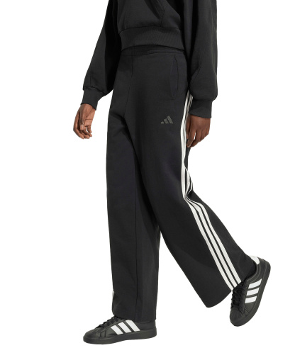 adidas Women's 3-Stripes Wide Pants - Black/Off White