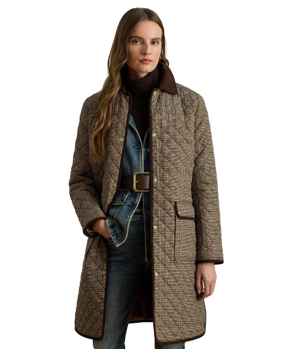Lauren Ralph Lauren Women's Diamond-Quilted Coat, Created for Macy's - Heritage Plaid