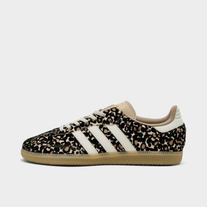 Big Kids' adidas Originals Samba OG Casual Shoes - Part 1 - Sand Strata/Ivory/Gum - Left shoe facing left. Outside of the shoe.