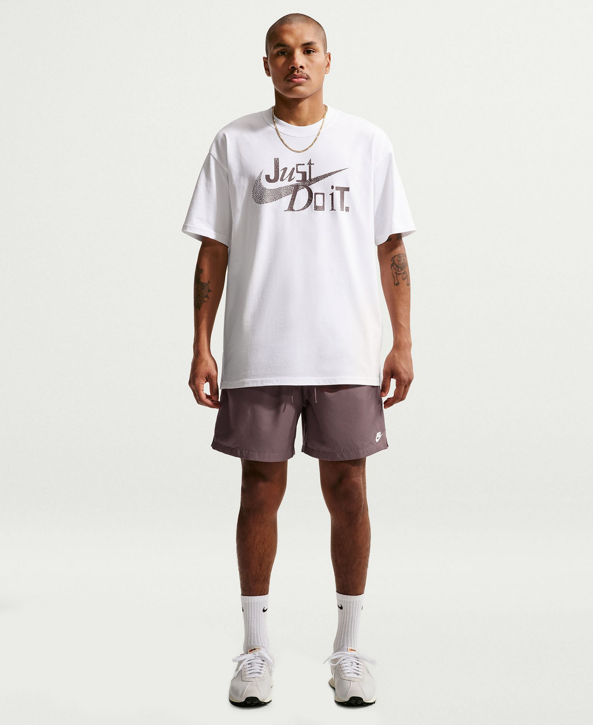 Nike Men's Club Flow Relaxed-Fit Drawstring Shorts - Tattoo/White
