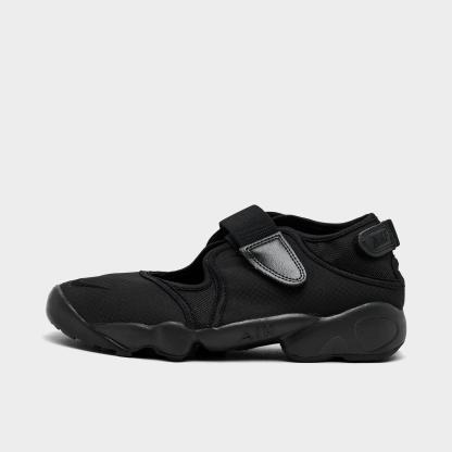 Women's Nithtke Air Rift Breathe Casual Shoes - Black/Black/White - Left shoe facing left. Outside of the shoe.