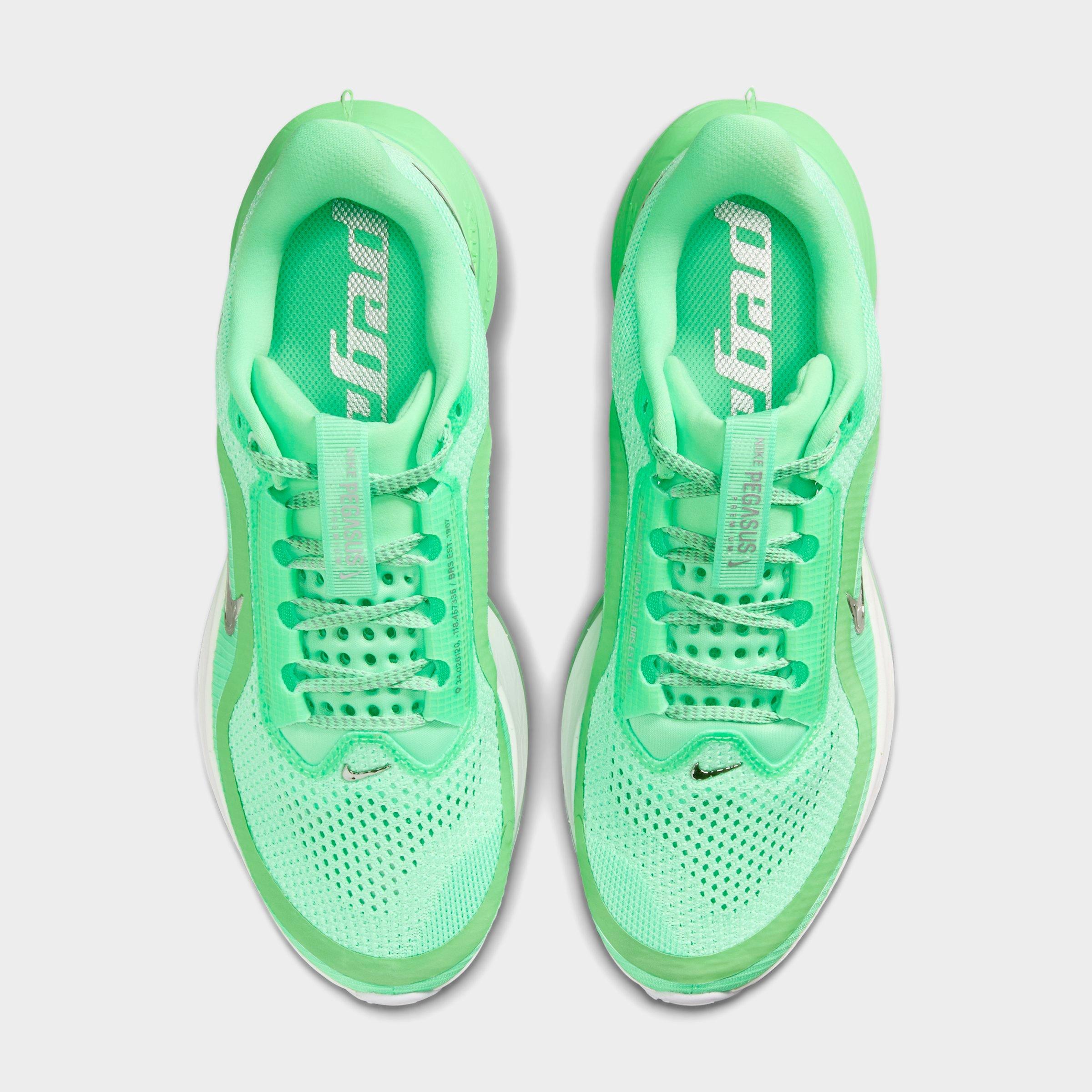Women's Nithtke Pegasus Premium Running Shoes - Part 2 - Illusion Green/White/Metallic Silver - Top view