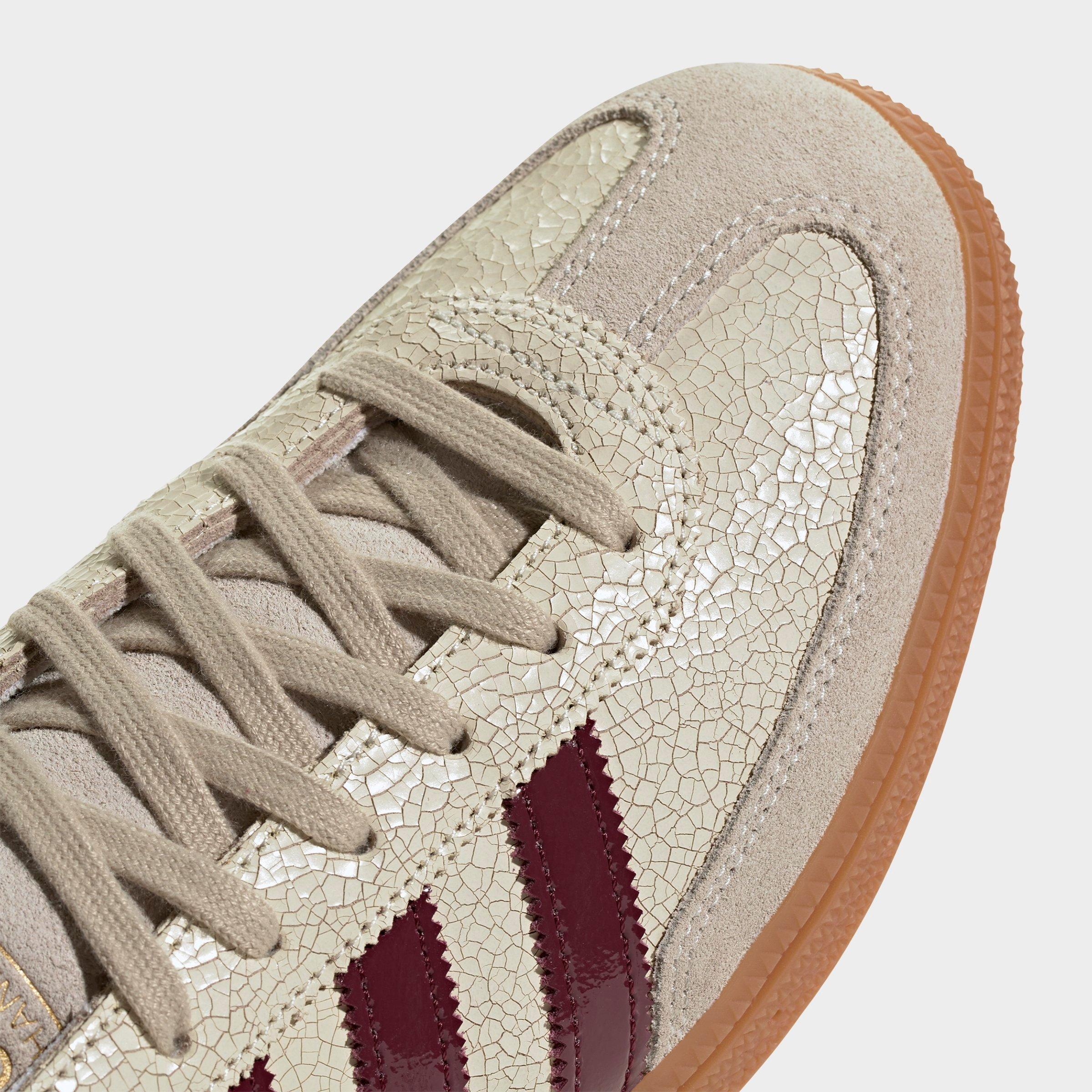 Men's adidas Originals Handball Spezial Casual Shoes - Part 1 - Off White/Shadow Red/Gum - Detail shot