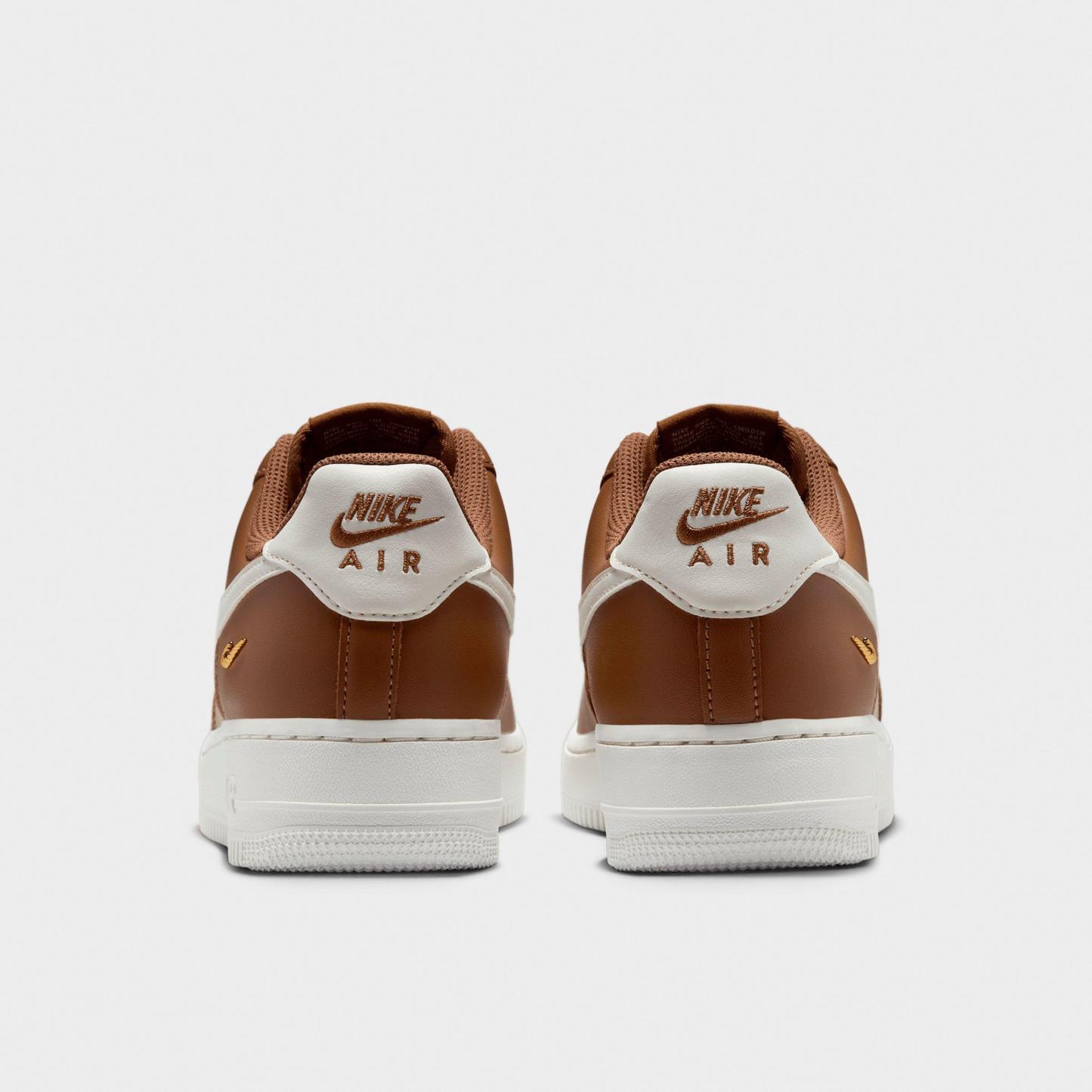 Women's Nithtke Air Force 1 '07 SE Casual Shoes - Light British Tan/Hemp/Metallic Gold/Sail - Back view