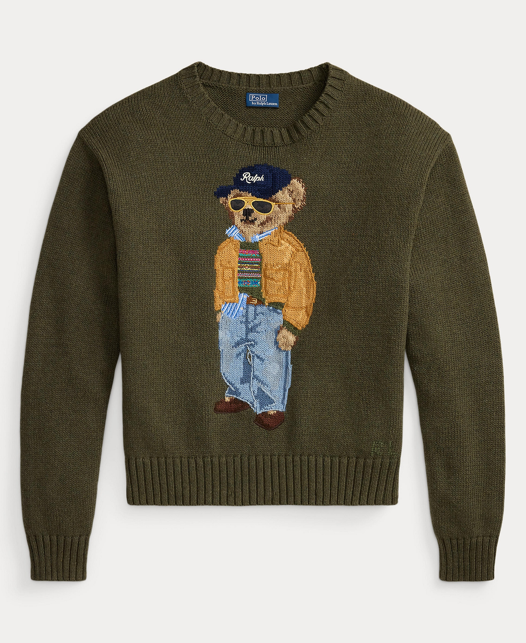 Polo Ralph Lauren Women's Cotton Crewneck Sweater - Marled Olive