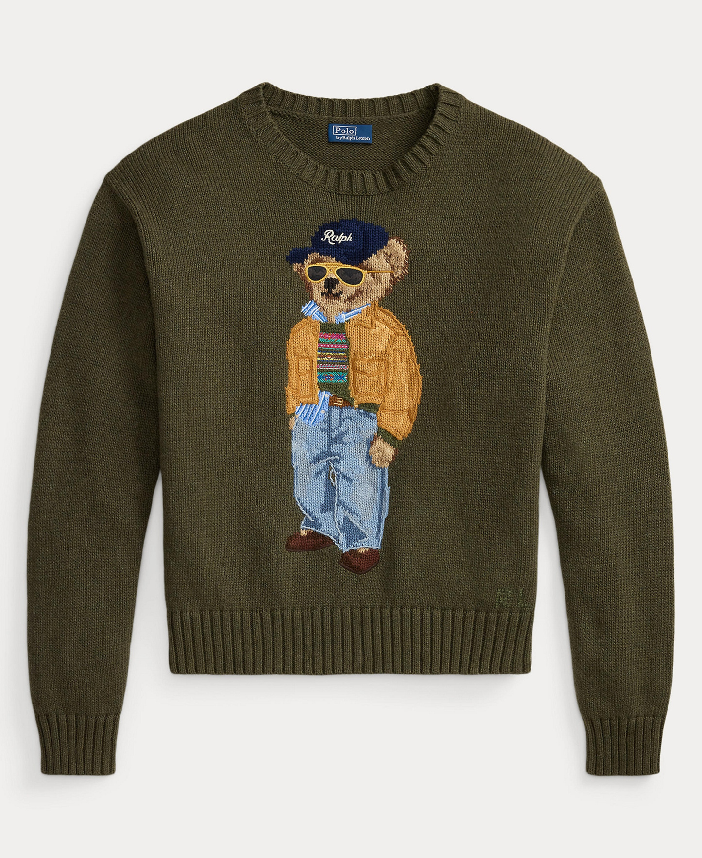 Polo Ralph Lauren Women's Cotton Crewneck Sweater - Marled Olive