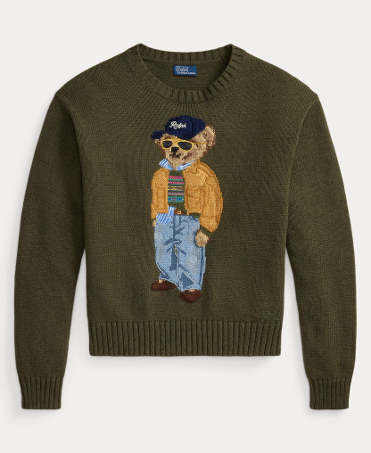 Polo Ralph Lauren Women's Cotton Crewneck Sweater - Marled Olive