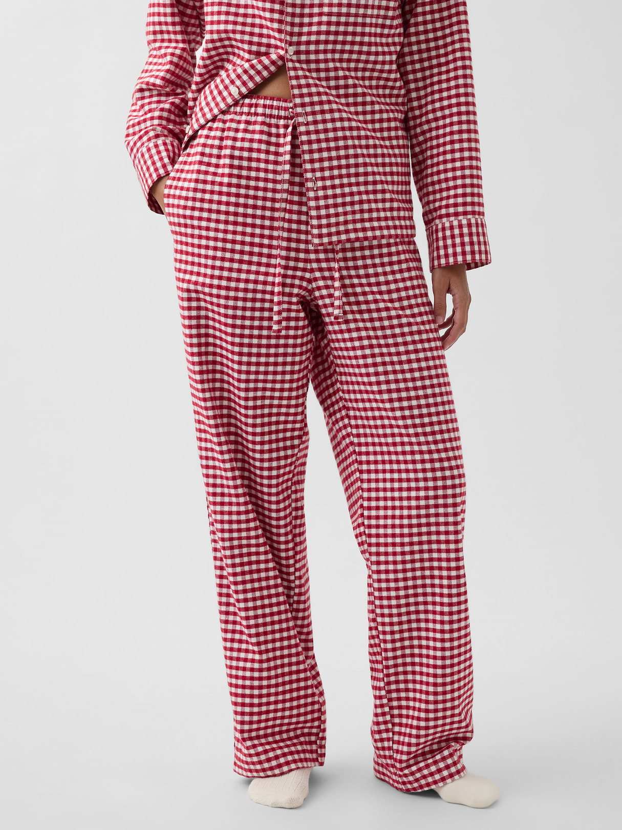 Adult Softest Flannel PJ Pants - Red gingham