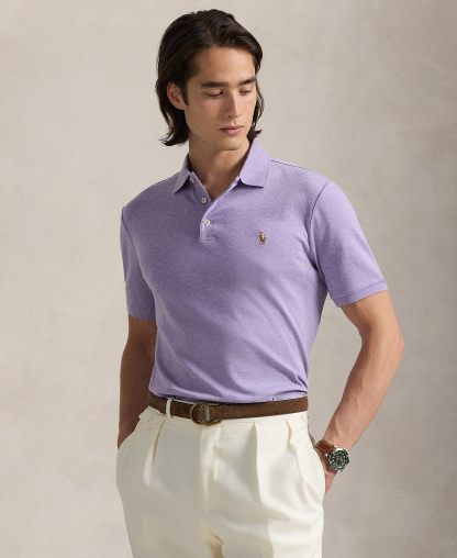 Polo Ralph Lauren Men's Custom Slim Fit Soft Cotton Polo Shirt - Amethyst Heather