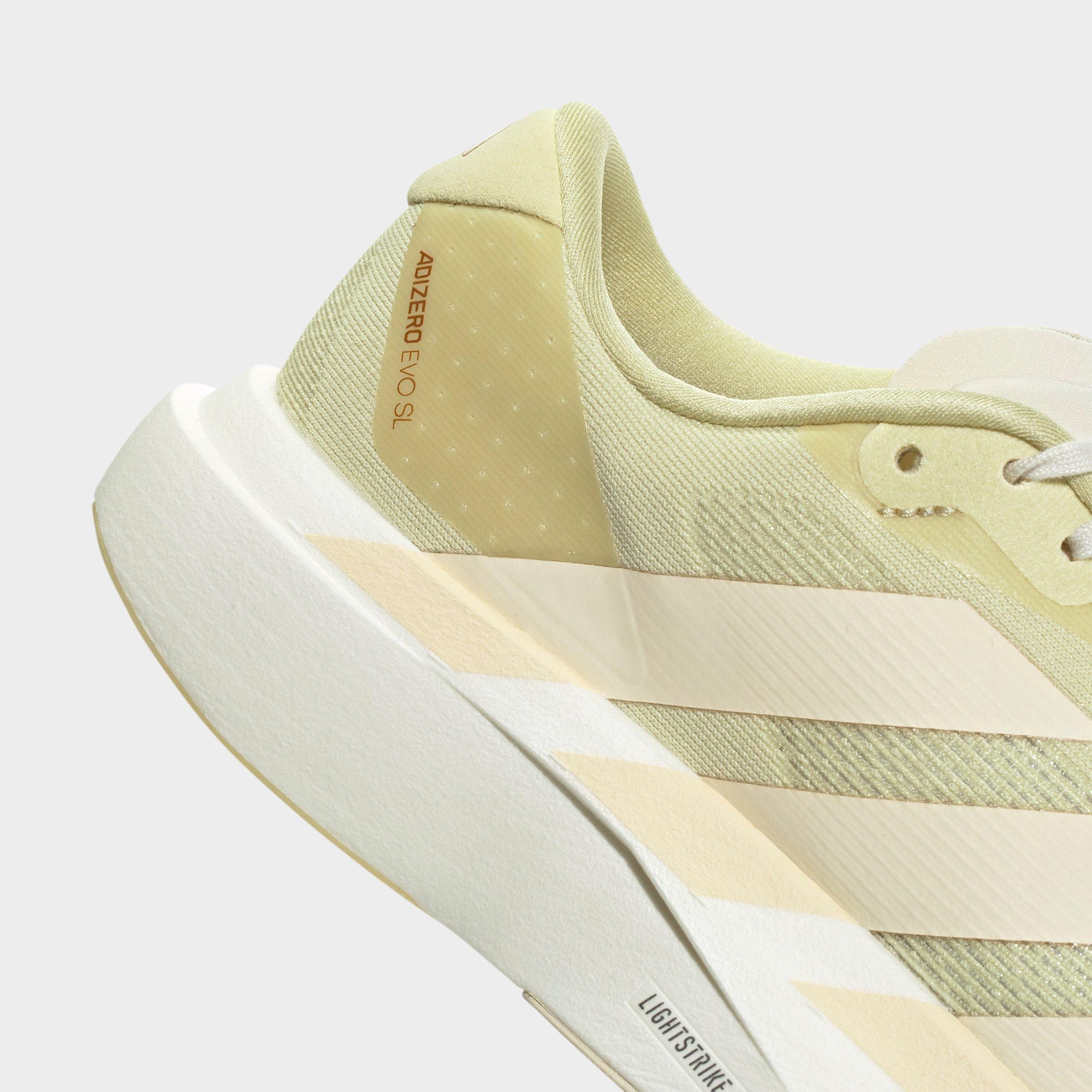 Women's adidas Adizero EVO SL Running Shoes - Part 1 - Dual Yellow/Warm Vanilla/Cream White - Detail shot