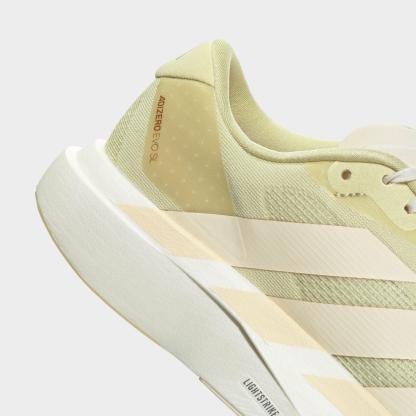 Women's adidas Adizero EVO SL Running Shoes - Part 1 - Dual Yellow/Warm Vanilla/Cream White - Detail shot