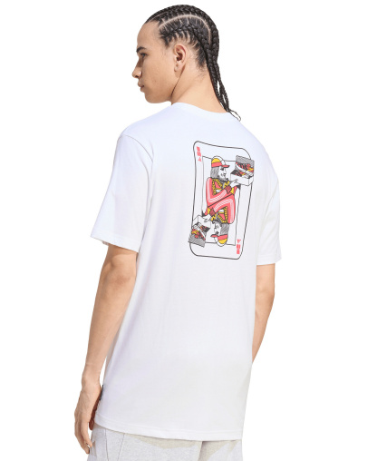 adidas Men's Novelty Cards Graphic Crewneck T-Shirt - White