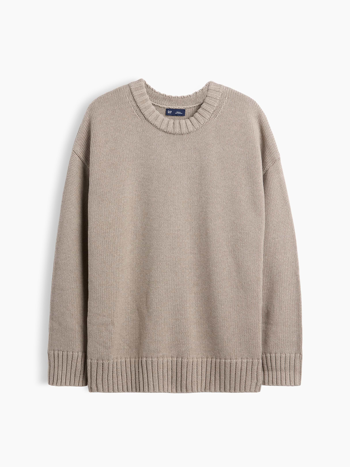 100% Cotton Oversized Sweater - Medium cool brown
