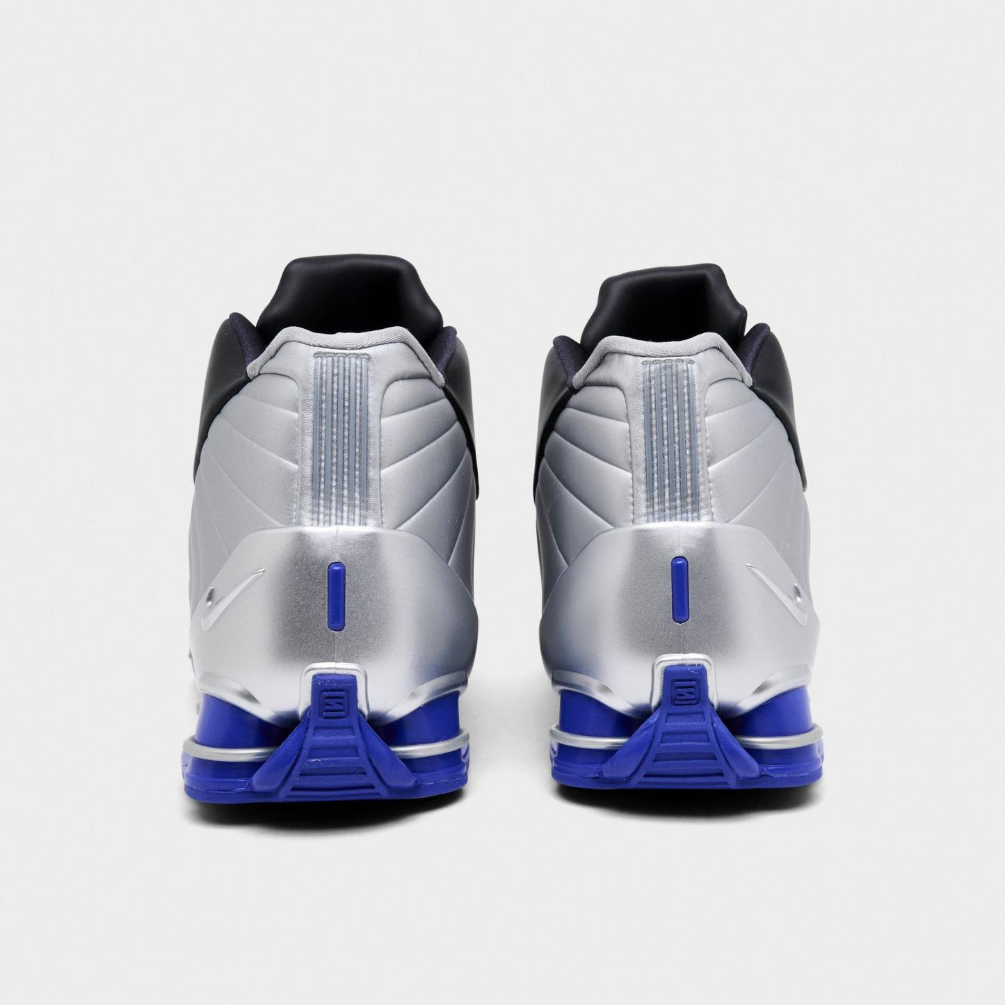 Men's Nithtke Shox BB4 Basketball Shoes - Black/Lapis/Metallic Silver - Back view