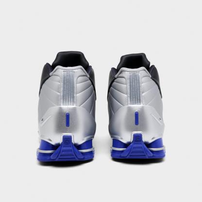 Men's Nithtke Shox BB4 Basketball Shoes - Black/Lapis/Metallic Silver - Back view