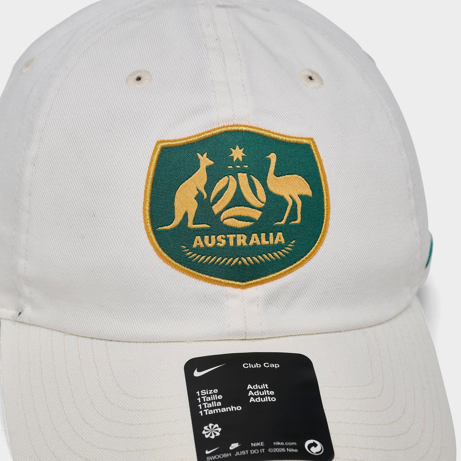 Nike Australia Soccer Club Strapback Hat - Sail/Mystic Green/Sport Gold