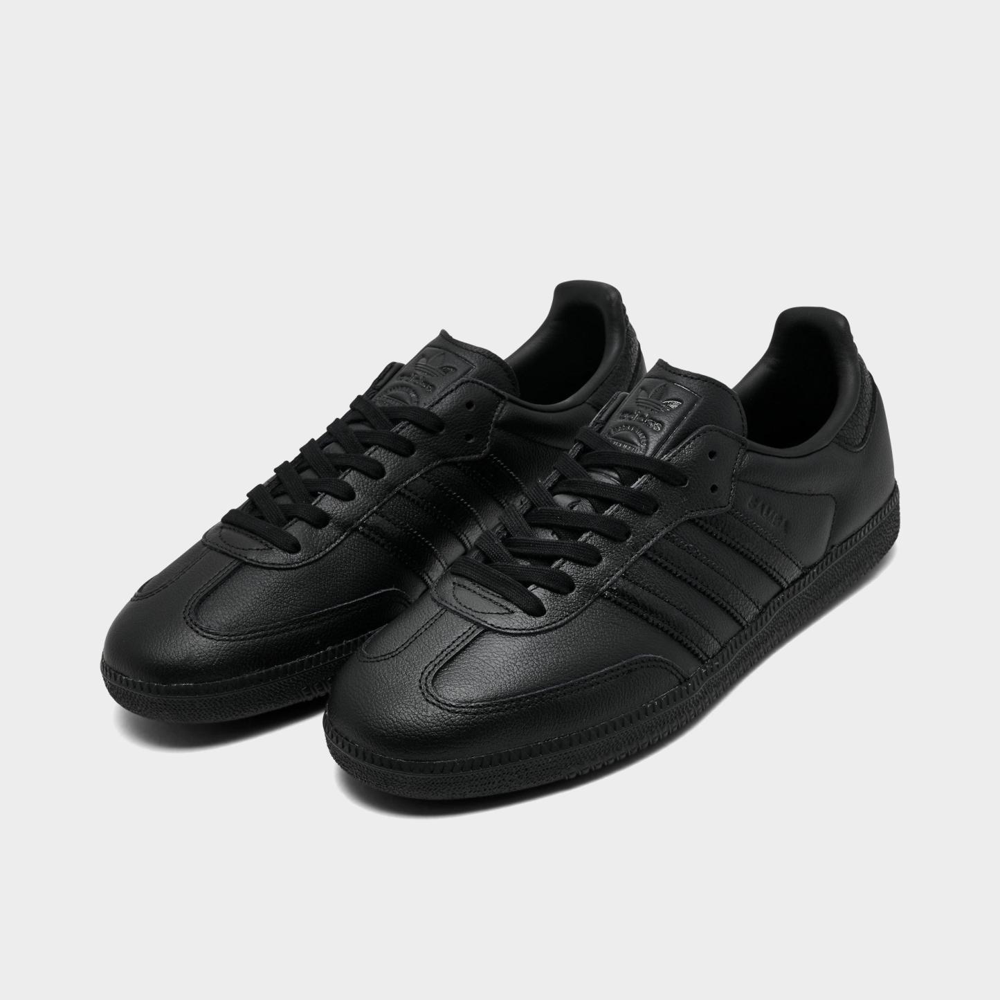 Men's adidas Originals Samba OG Casual Shoes - Part 2 - Core Black/Core Black/Core Black - Both shoes facing left