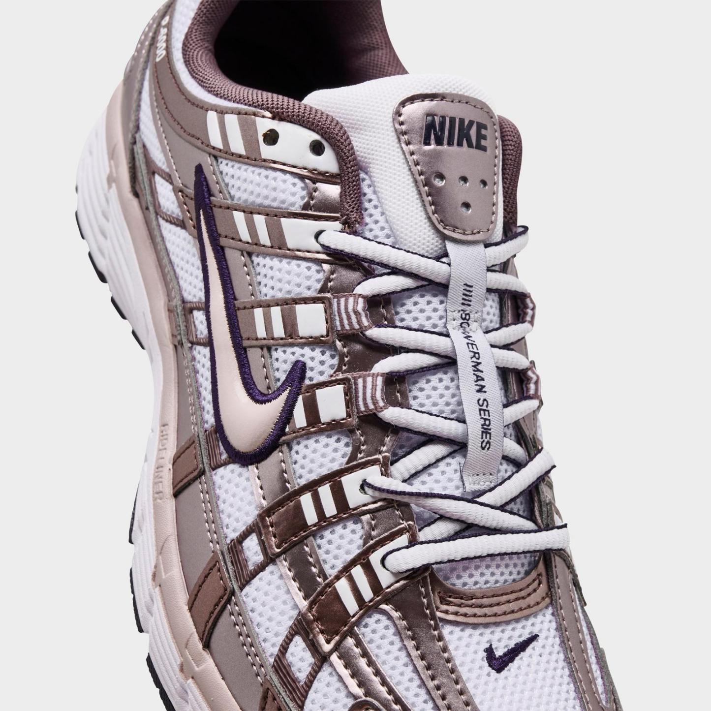 Women's Nike P-6000 Casual Shoes - White/Purple Dynasty/Light Violet Ore