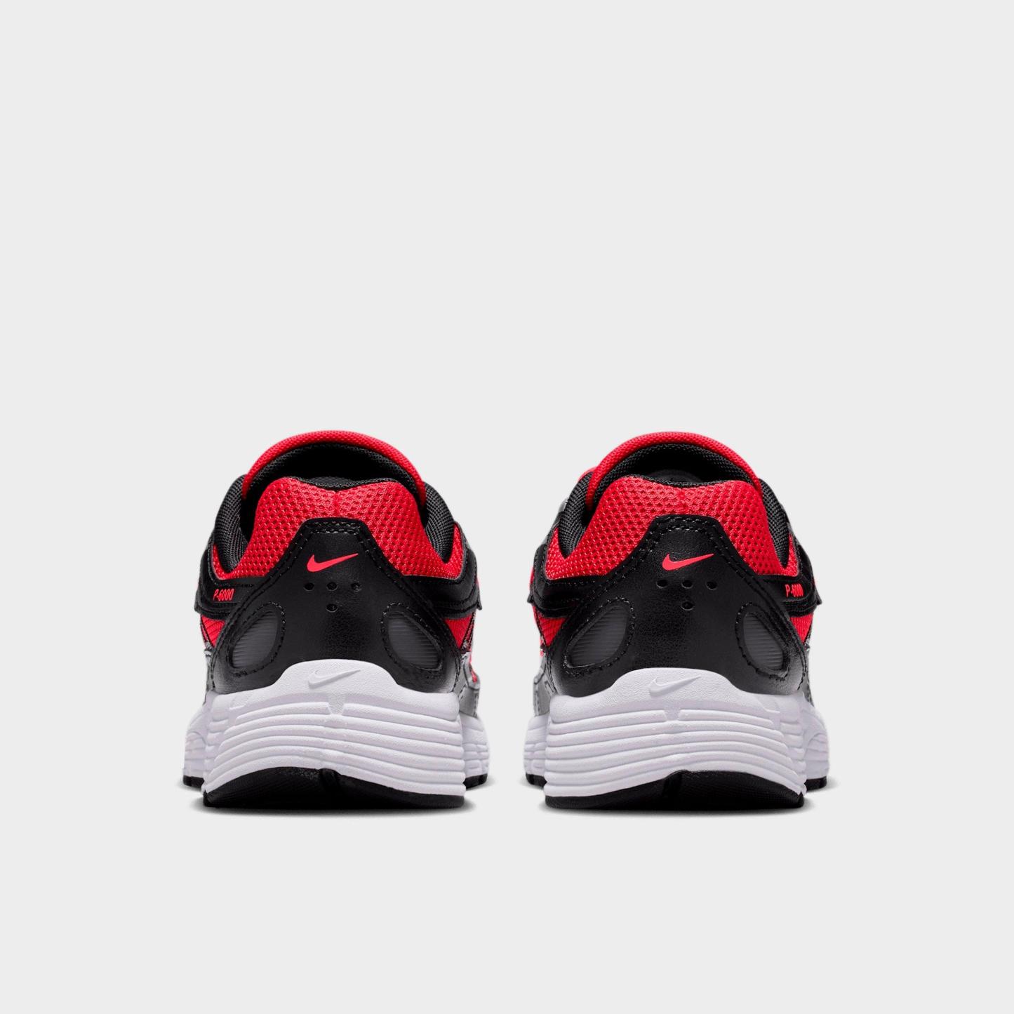 Big Kids' Nithtke P-6000 Casual Shoes - University Red/Metallic Silver/Dark Smoke Grey/Black - Back view
