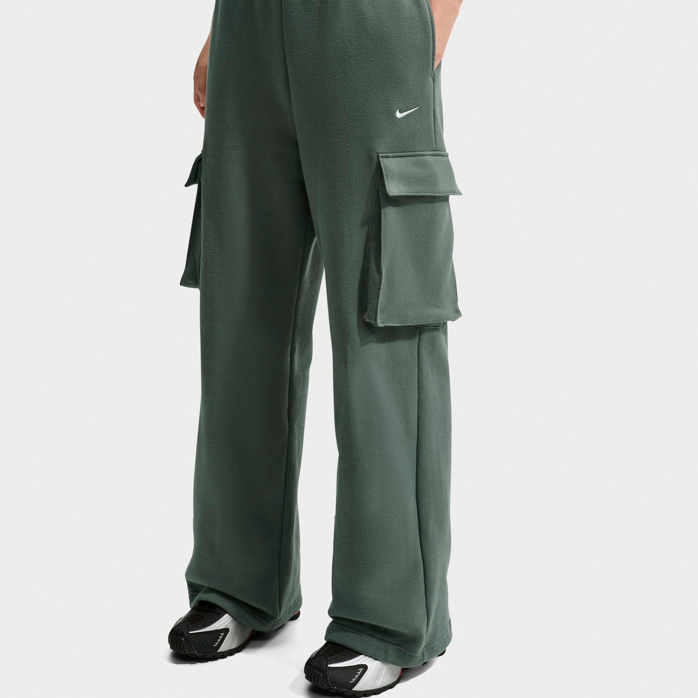 Women's Nithtke Studio Fleece Medium-Weight High-Rise Oversized Cargo Pants - Camo Green/Sail