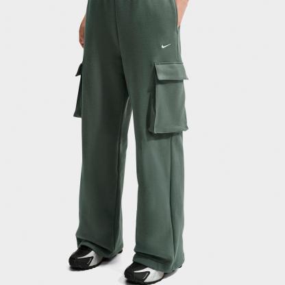 Women's Nithtke Studio Fleece Medium-Weight High-Rise Oversized Cargo Pants - Camo Green/Sail