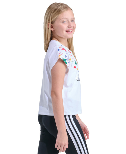 adidas Girls' 8-16 Short-Sleeve Boxy-Fit T-Shirt - White