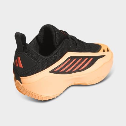 Little Kids' adidas Believe That 1 Basketball Shoes - Acid Orange/Core Black/Acid Red - Back view
