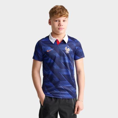 Big Kids' Nike France 26 Stadium Home Dri-FIT Replica Soccer Jersey - Game Royal/Metallic Copper