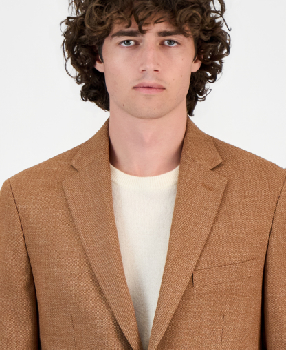 Tommy Hilfiger Men's Modern-Fit Solid Sport Coat - Rust
