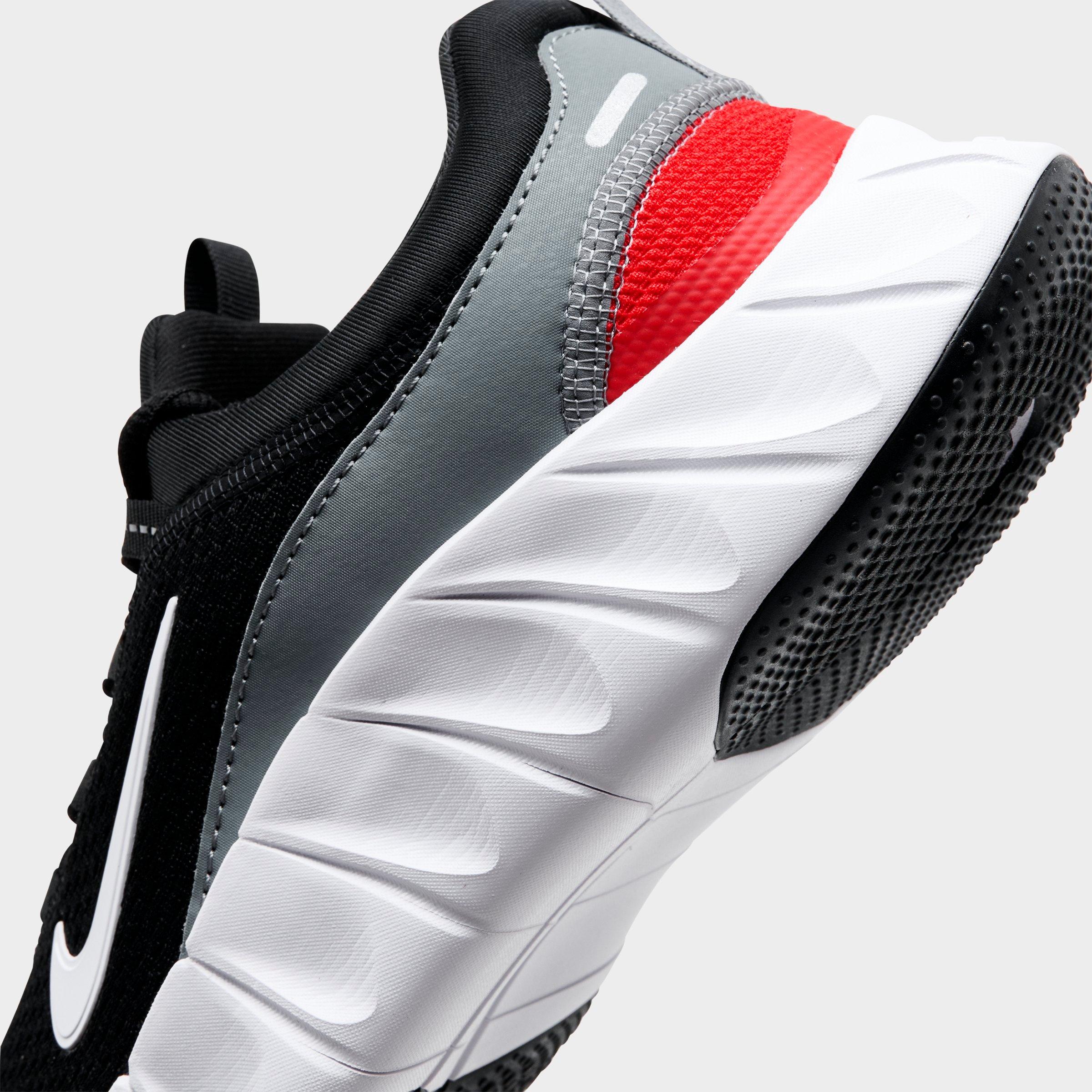 Big Kids' Nithtke Free Ride Running Shoes - Black/Cool Grey/University Red/White - Detail shot