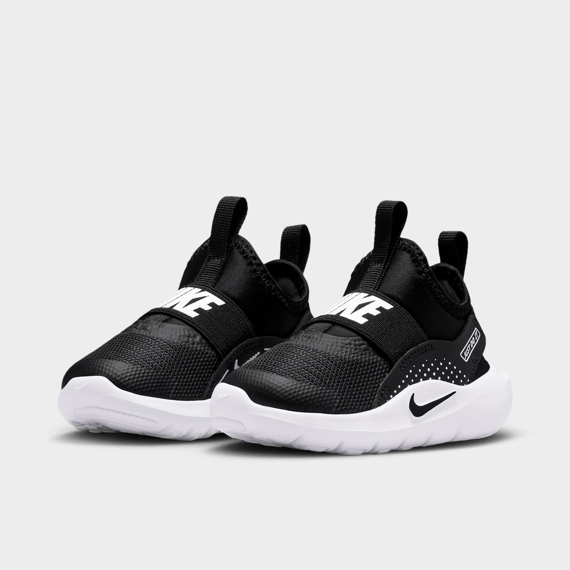 Kids' Toddler Nithtke Flex Runner 4 Running Shoes - Black/White/White/Black - Both shoes facing left