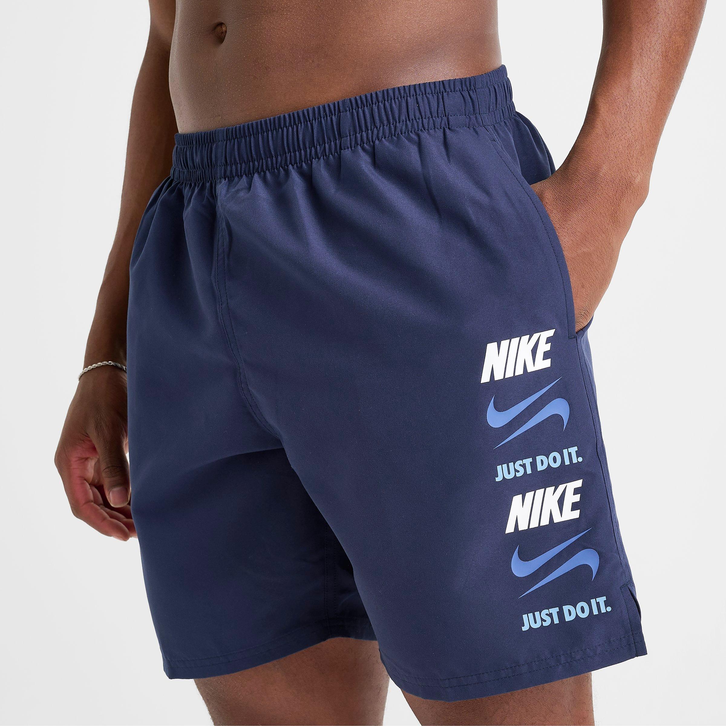 Men's Nithtke Swim Stack Logo Volley Shorts - Midnight Navy
