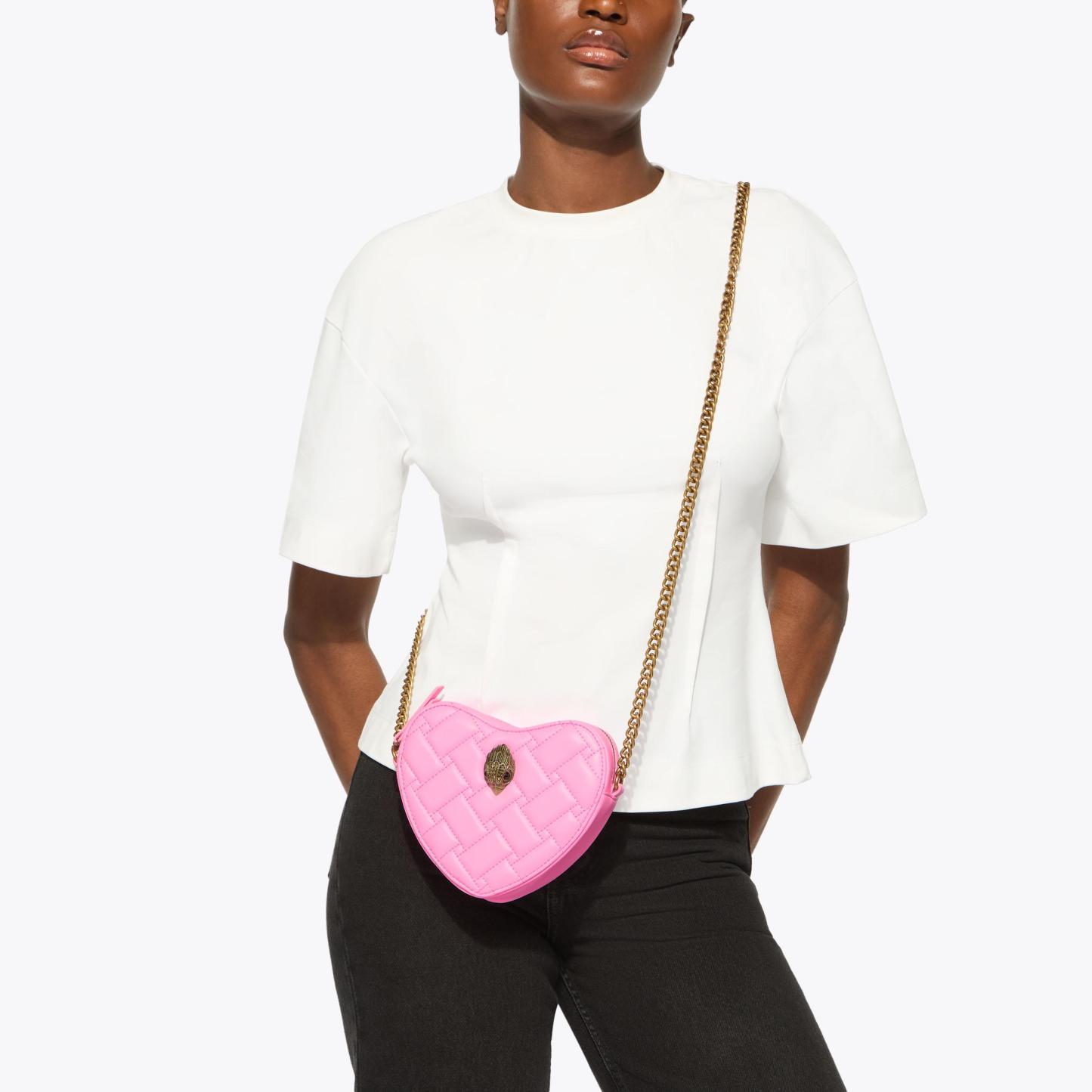 Kurt Geiger London Kensington Heart Cross Body Bag - Pink - view 2