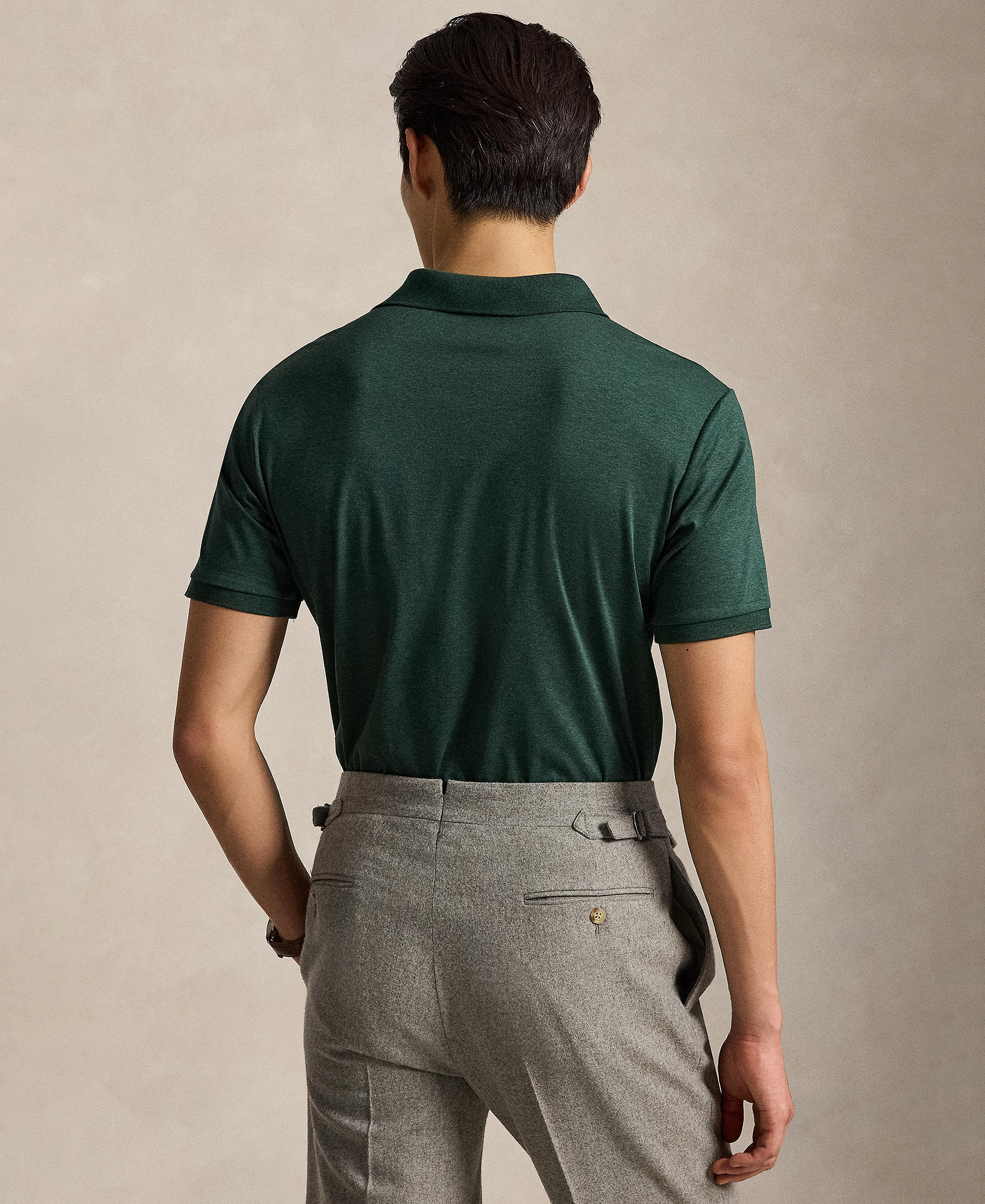Polo Ralph Lauren Men's Classic-Fit Soft Cotton Polo Shirt - Scotch Pine Heather