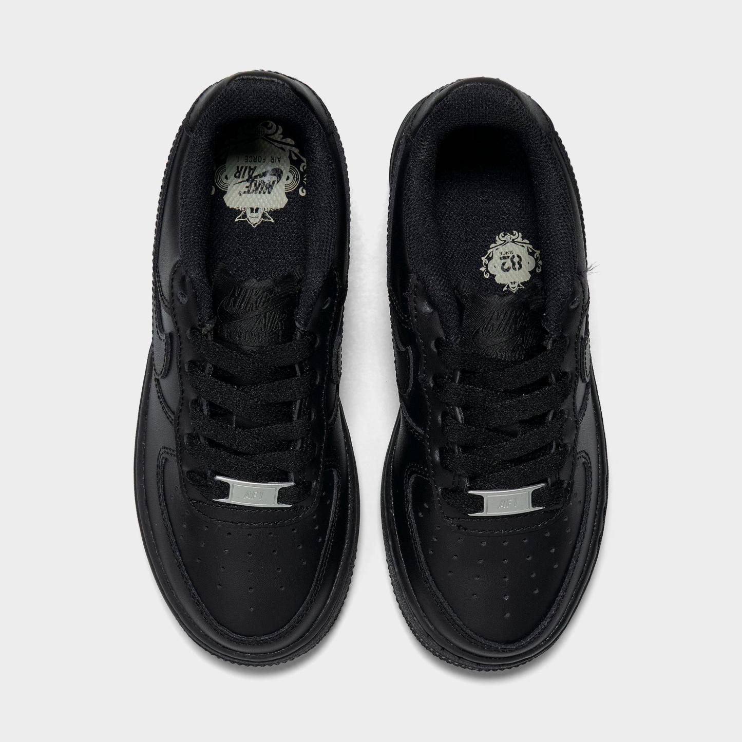 Big Kids' Nithtke Air Force 1 Low '24 Casual Shoes - Black/Black/Black - Top view