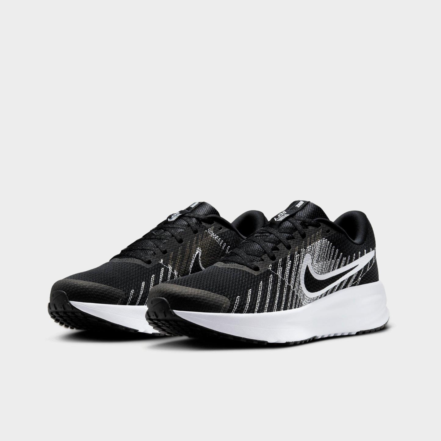 Men's Nithtke Run Defy Running Shoes - Black/White - Both shoes facing left