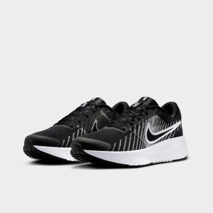 Men's Nithtke Run Defy Running Shoes - Black/White - Both shoes facing left