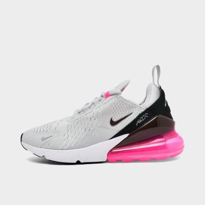 Women's Nithtke Air Max 270 Casual Shoes - Part 1 - Photon Dust/Metallic Silver/Hyper Pink - Left shoe facing left. Outside of the shoe.