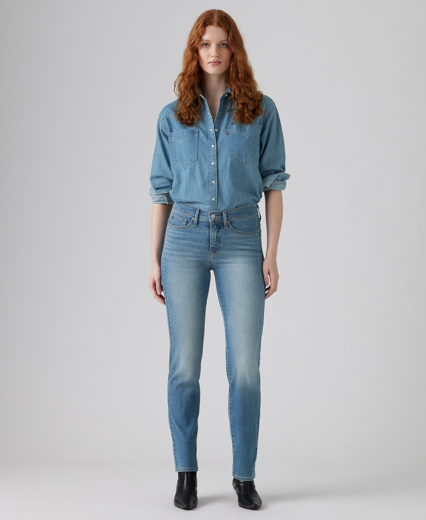 Levi's 314 Shaping Straight Leg Jeans 30" - Eternal Indigo Mid