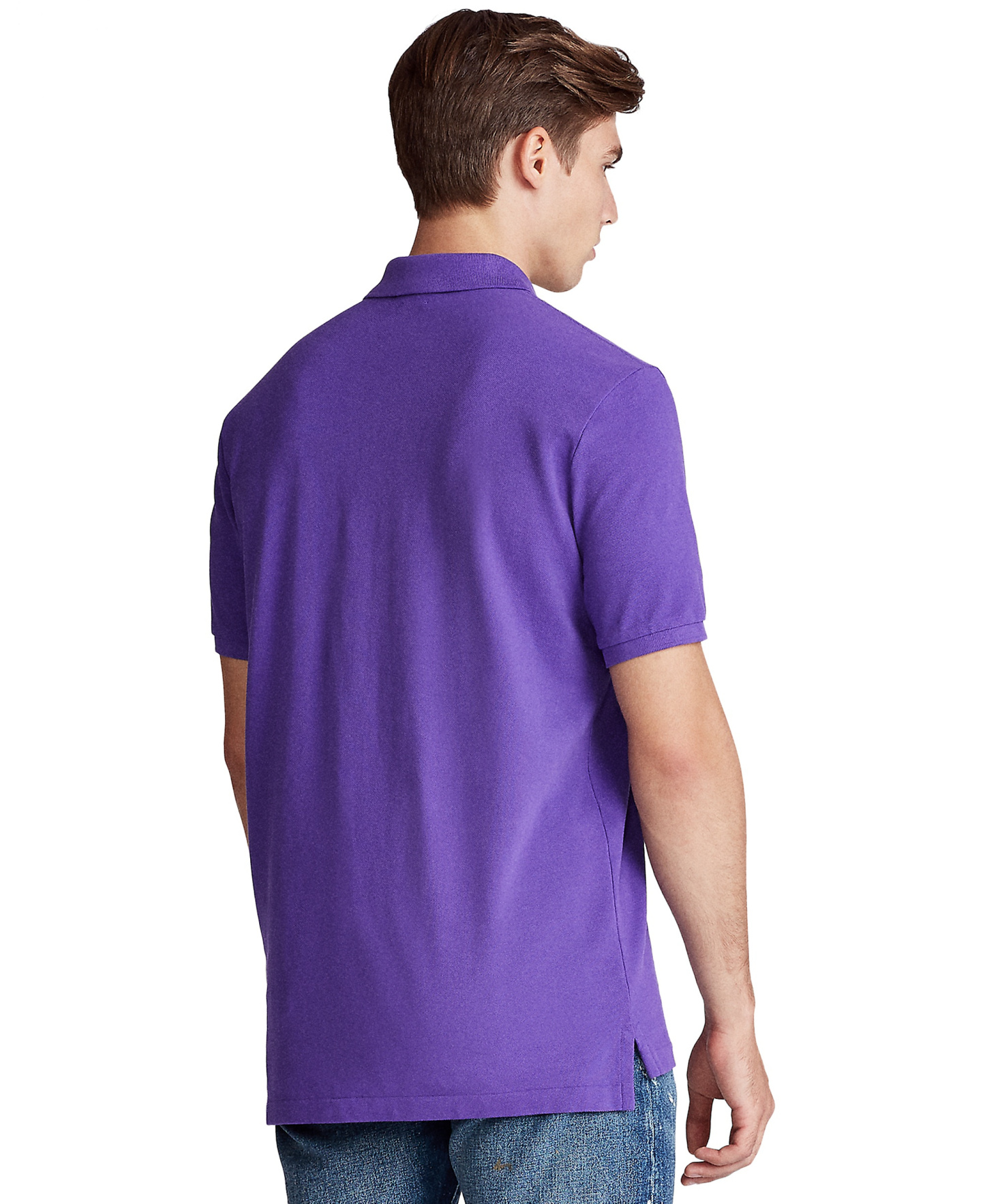 Polo Ralph Lauren Men's Cotton Custom Slim Fit Mesh Polo Shirt - Cabana Purple