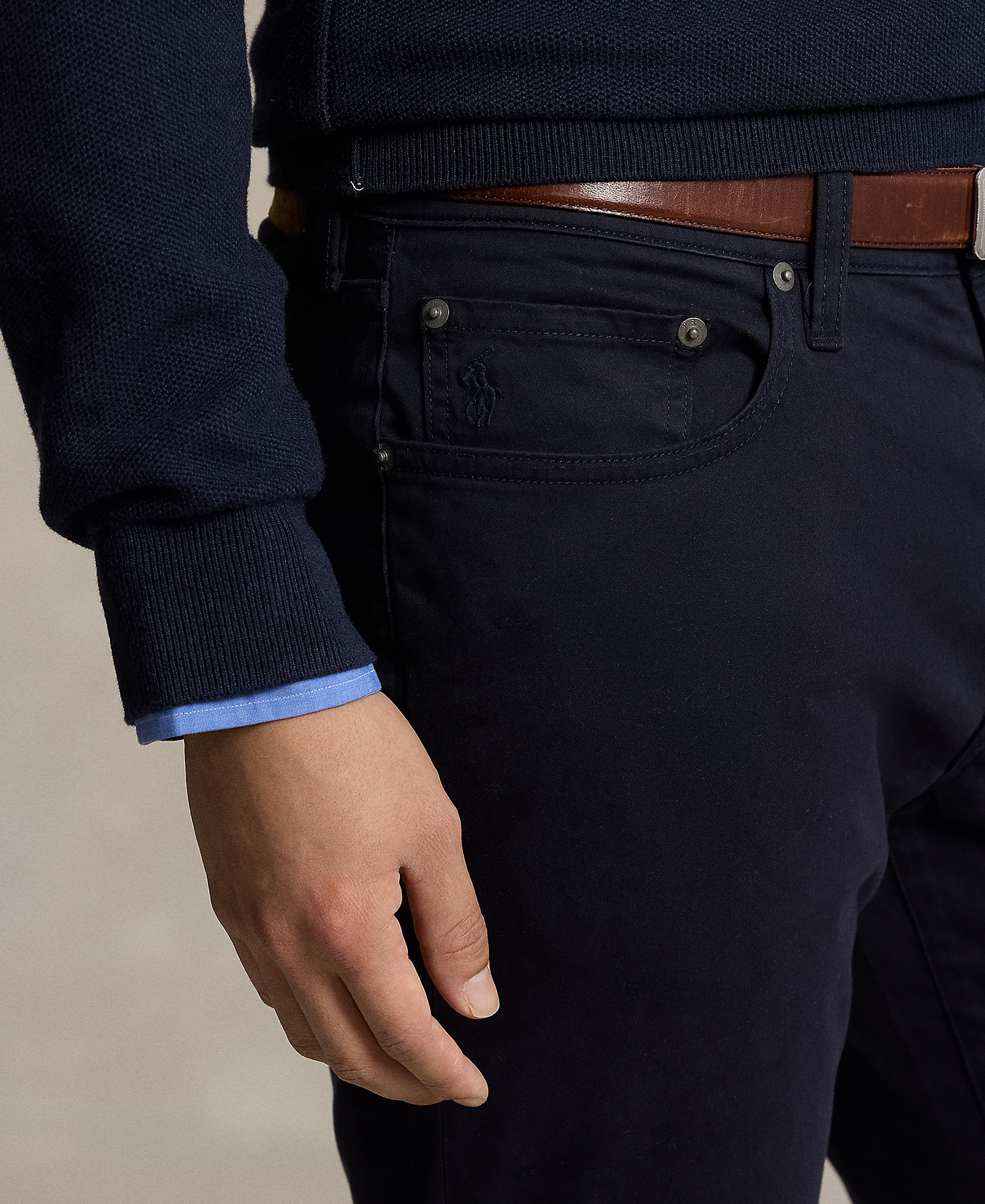 Polo Ralph Lauren Men's Varick Slim Straight Stretch Sateen Pants - Navy