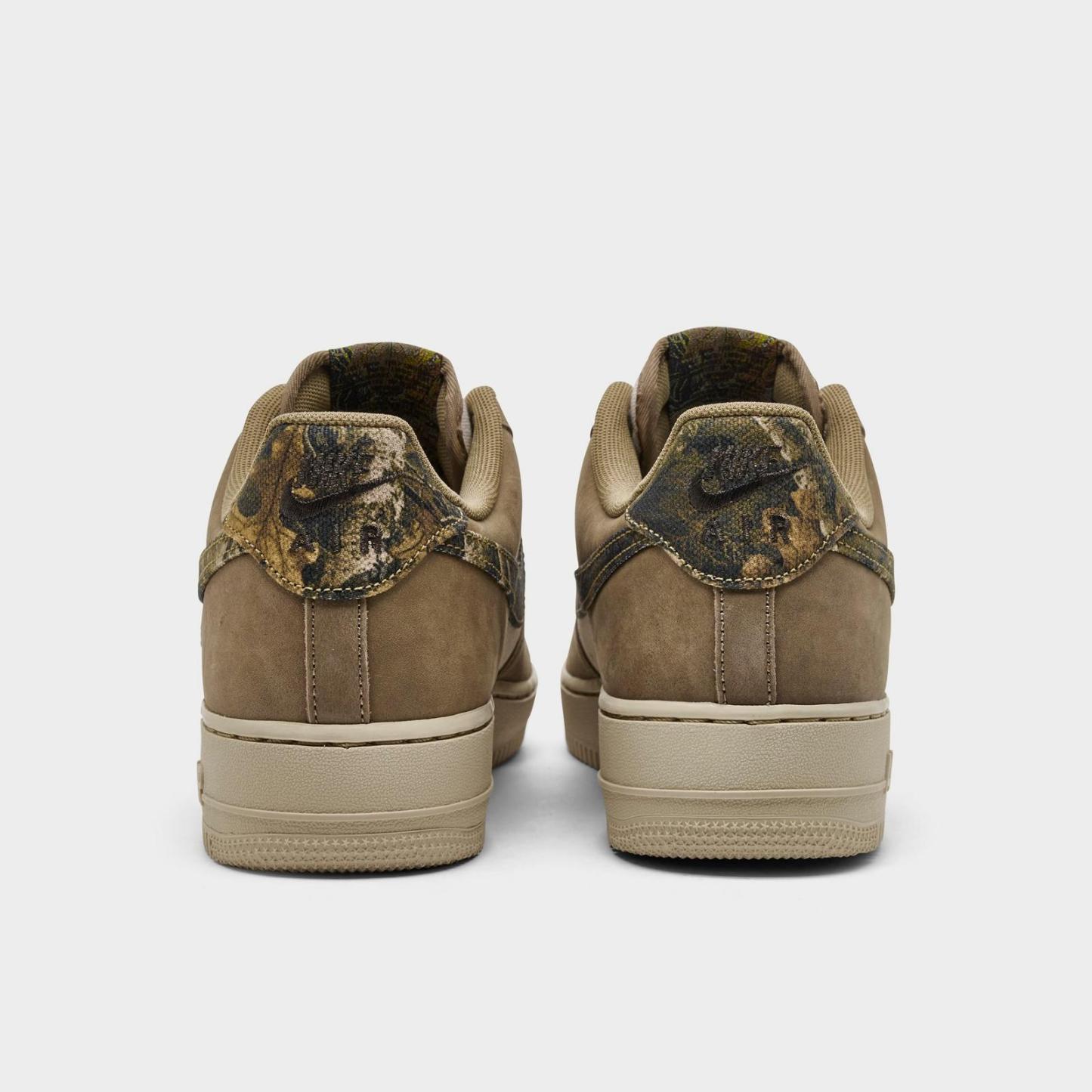 Men's Nike Air Force 1 Low Realtree Suede Casual Shoes - Rattan/Rocky Tan/Seal Brown/Multi-Color