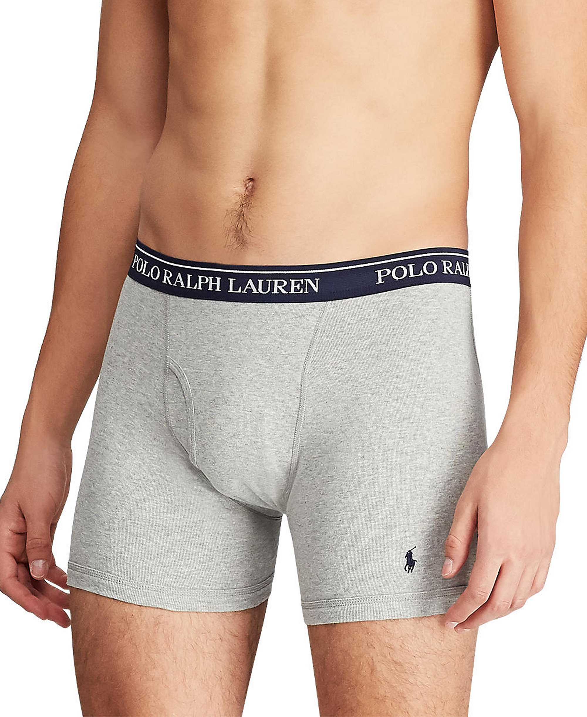 Polo Ralph Lauren Men's 5-Pack Classic Cotton Boxer Briefs - Andover / Aerial Blue / Rugby Royal / Red / Cruise Navy