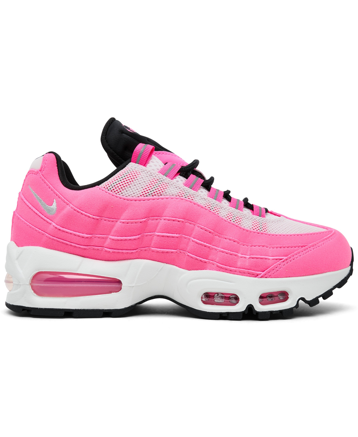 Nike Women's Air Max 95 Big Bubble Sneakers from Finish Line - Pink Glow, Silver