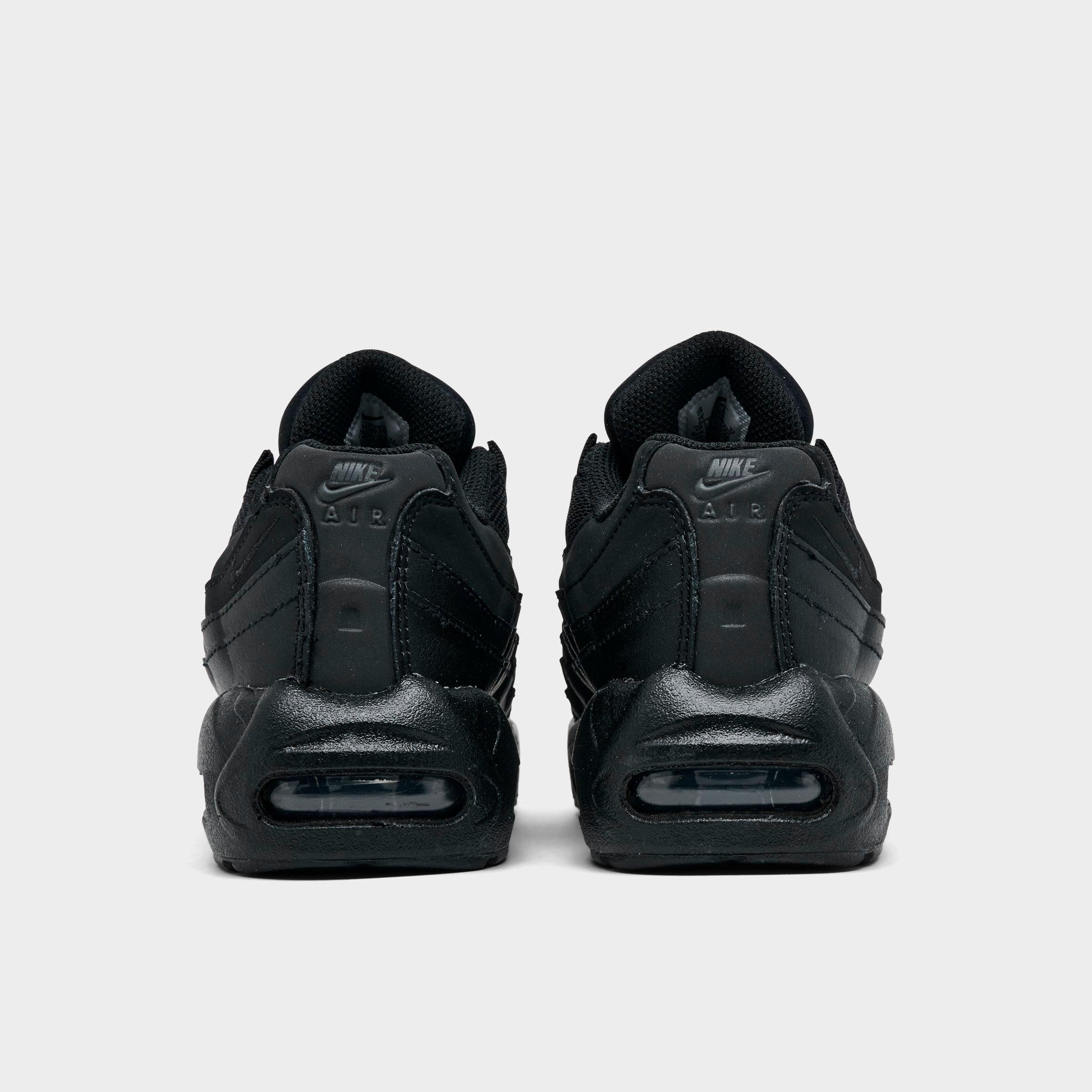 Little Kids' Nithtke Air Max 95 Recraft Casual Shoes - Black/Black/Black - Back view
