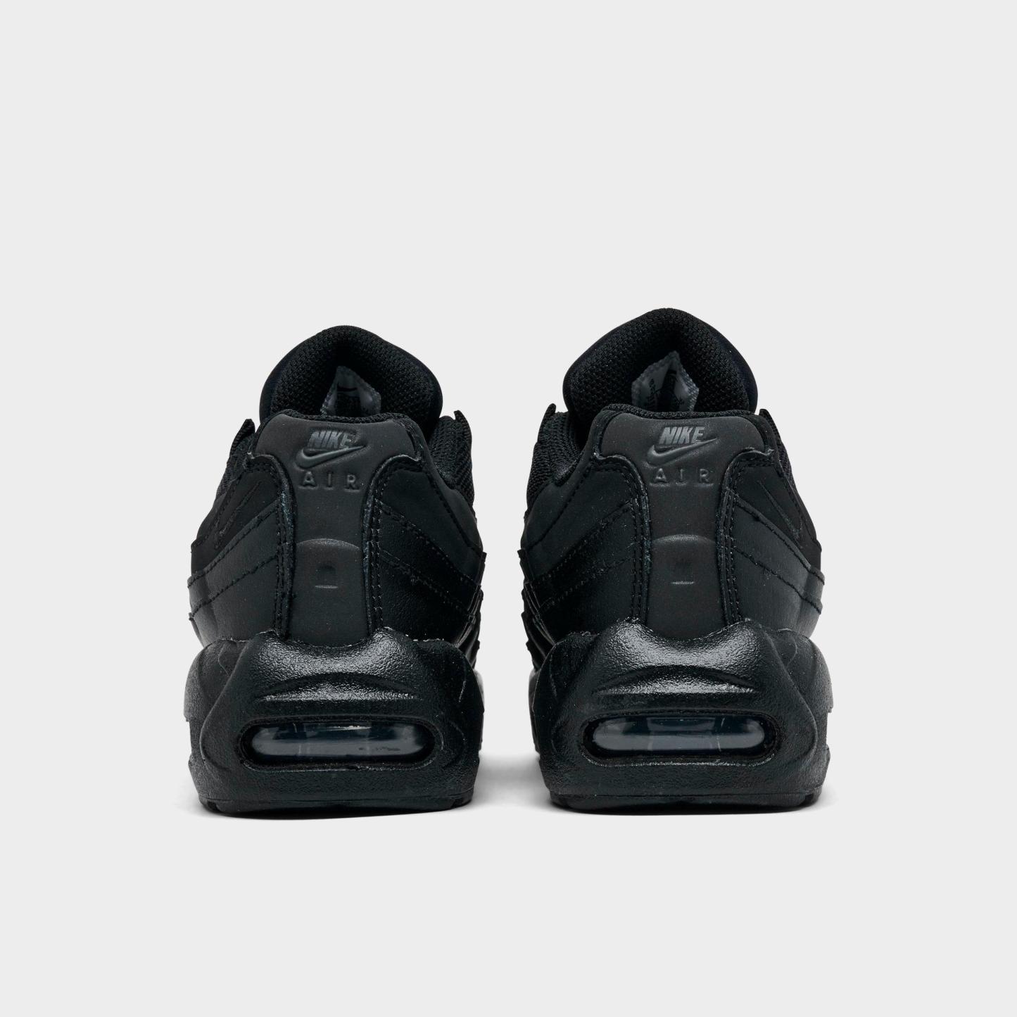 Little Kids' Nithtke Air Max 95 Recraft Casual Shoes - Black/Black/Black - Back view