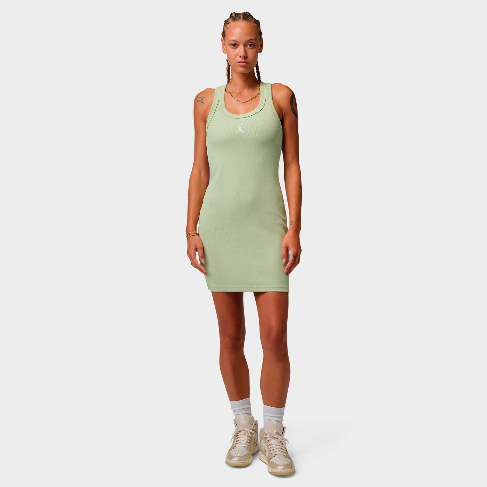 Women's Jordan Brooklyn Tank Dress - Olive Aura/White - view 2