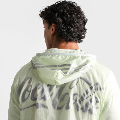 Men's adidas x Coca-Cola Teamgeist Full-Zip Windbreaker Jacket - Crystal Jade/Grey Silver