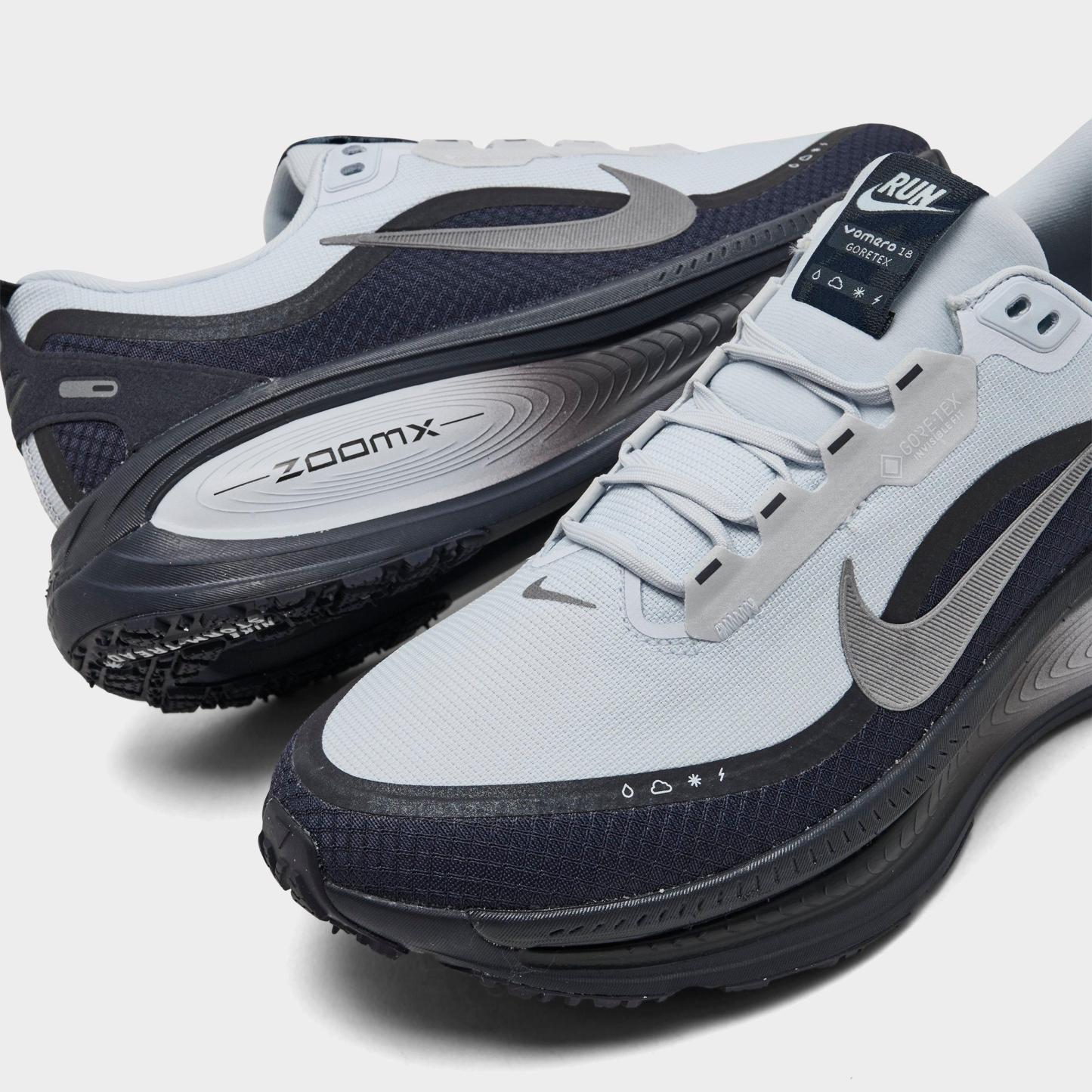 Men's Nithtke Zoom Vomero 18 GORE-TEX Running Shoes - Football Grey/Gridiron/Light Armory Blue/Metallic Dark Grey - Detail shot