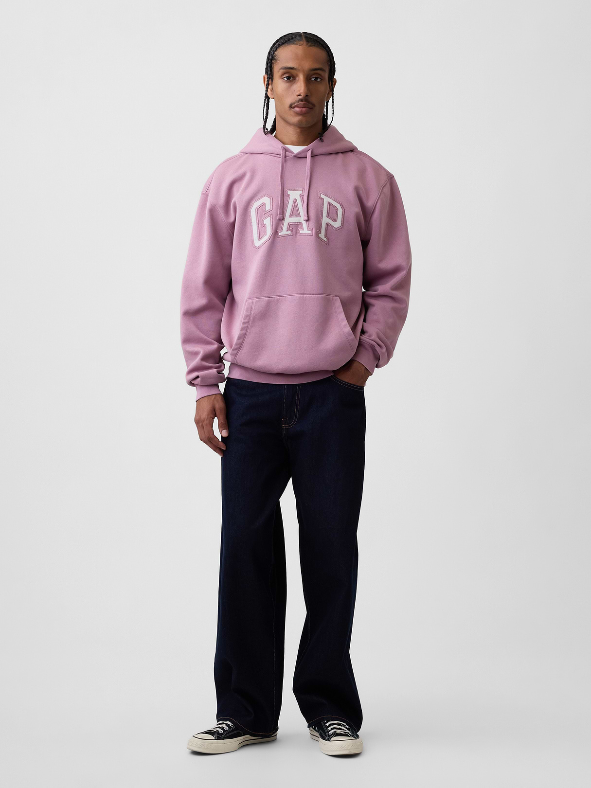 Adult VintageSoft Arch Logo Hoodie - Wispy pink mauve